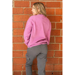 Burnout Cozy Sweatshirt (Charcoal or Orchid)