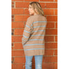 Blue Striped Button Cardigan