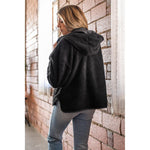 Mono B Black Sherpa Hooded Jacket