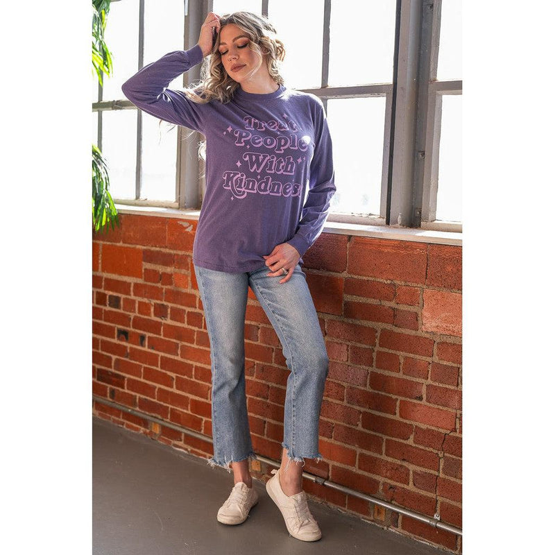 Purple Treat People With Kindness Long Sleeve (S-2XL)