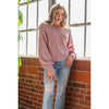 Two Tone Ribbed Loose Top in Pink or Moss