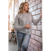 Light Grey Ribbed Oversized Top (S-3X)