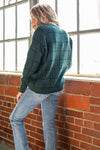 Hunter Green Grid Knit Sweater