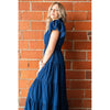 Entro Navy Midi Dress