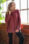 Brick Red Oversized Hoodie