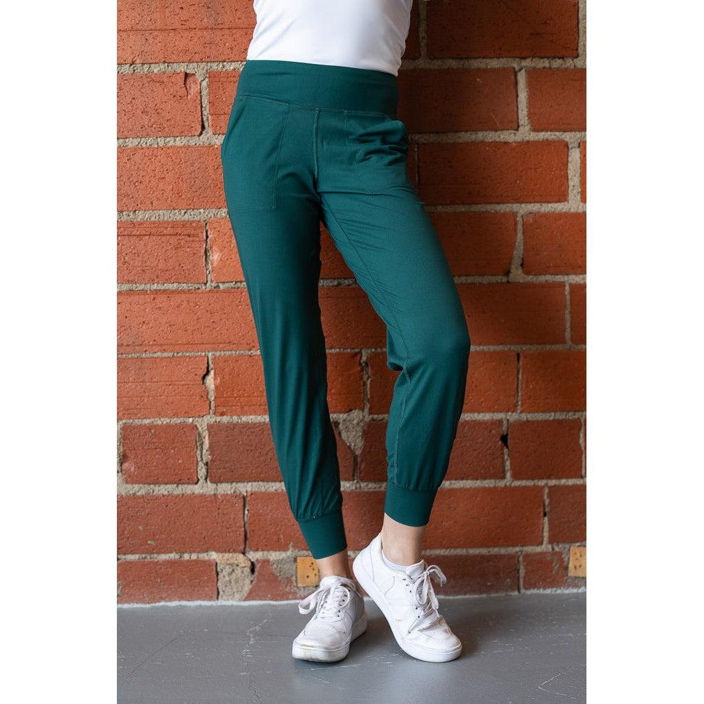 Soft Solid Hunter Green Active Joggers (S-XL)