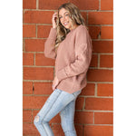 Easel Mauve Oversized Soft Sweater