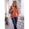 Easel Rust Mineral Wash Pullover