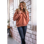 Easel Rust Mineral Wash Pullover