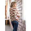 Salty Wave Mocha Checked Soft Sweater (S-2XL)