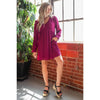 Kori Dark Magenta Chiffon Dress