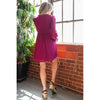 Kori Dark Magenta Chiffon Dress