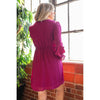 Kori Dark Magenta Chiffon Dress