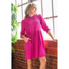 Kori Magenta Soft Texture Fall Dress