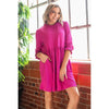 Kori Magenta Soft Texture Fall Dress