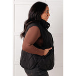 Layering Queen Quilted Puffer Vest in Black (S-3X)