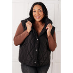 Layering Queen Quilted Puffer Vest in Black (S-3X)