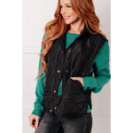 Layering Queen Quilted Puffer Vest in Black (S-3X)