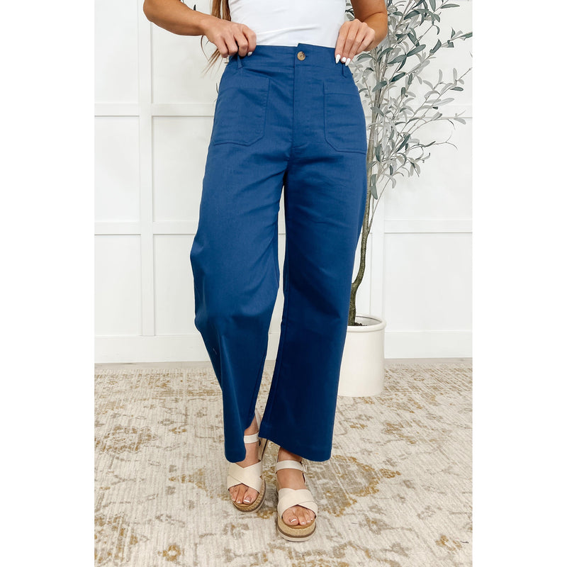 Little Strolls Straight Leg Trousers in Royal Blue (S-2X)