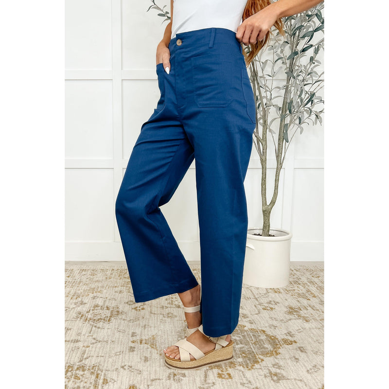 Little Strolls Straight Leg Trousers in Royal Blue (S-2X)