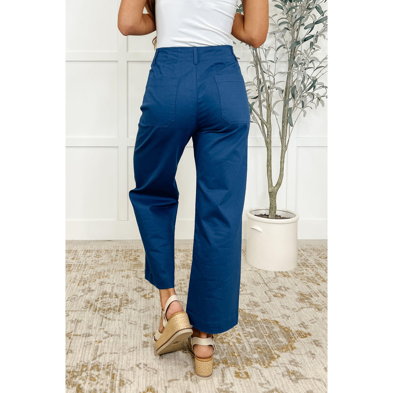 Little Strolls Straight Leg Trousers in Royal Blue (S-2X)