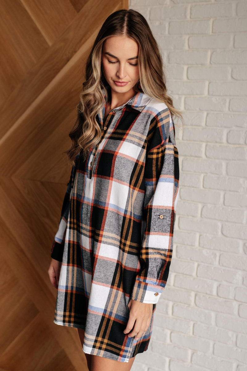 Make it Right Plaid Shirt Dress (S-3XL)