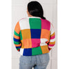 Manifesting Moment Checkered Color Block Sweater (S-XL)