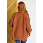 Maybe Monday Cardigan in Chestnut (S-3XL)