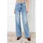 Melia High Rise Side Seam Detail Wide Leg Jeans (0-24W)