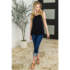 Mellow Muse Relaxed Knit Tank in Black (S-3X)