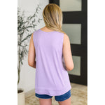 Mellow Muse Relaxed Knit Tank in Lilac (S-3X)