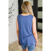 Mellow Muse Relaxed Knit Tank in Navy (S-3X)