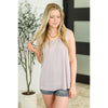 Mellow Muse Relaxed Knit Tank in Pearl Grey (S-3X)