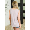 Mellow Muse Relaxed Knit Tank in Pearl Grey (S-3X)