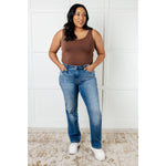 Judy Blue Nivea Vintage Wash Thermal Straight Jeans