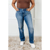 Judy Blue Nivea Vintage Wash Thermal Straight Jeans