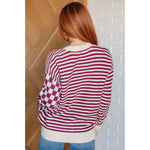 No Brainer Button Down Sweater Cardigan in Magenta/Oatmeal (S-3XL)