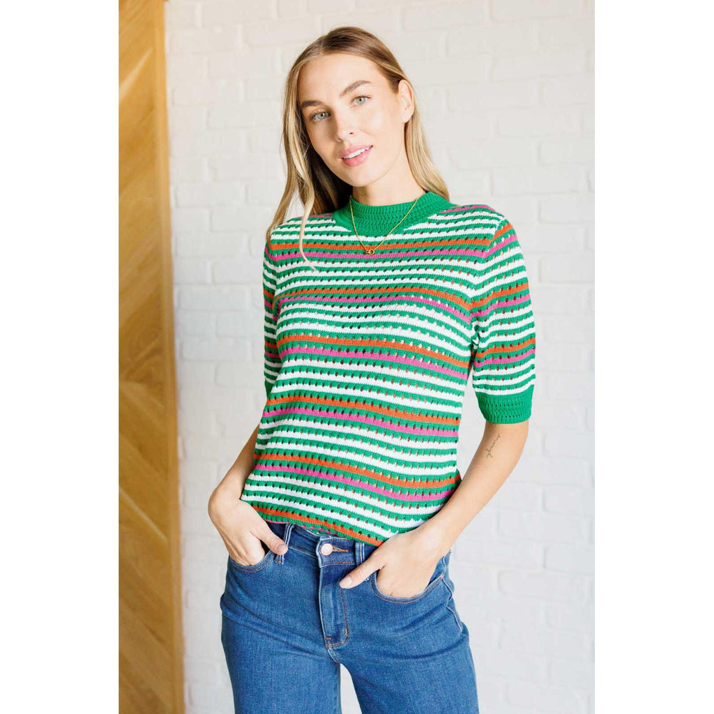 Our Situationship Knit Striped Top (S-3X)