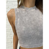 Over and Out Cropped Ribbed Tank in Sleet