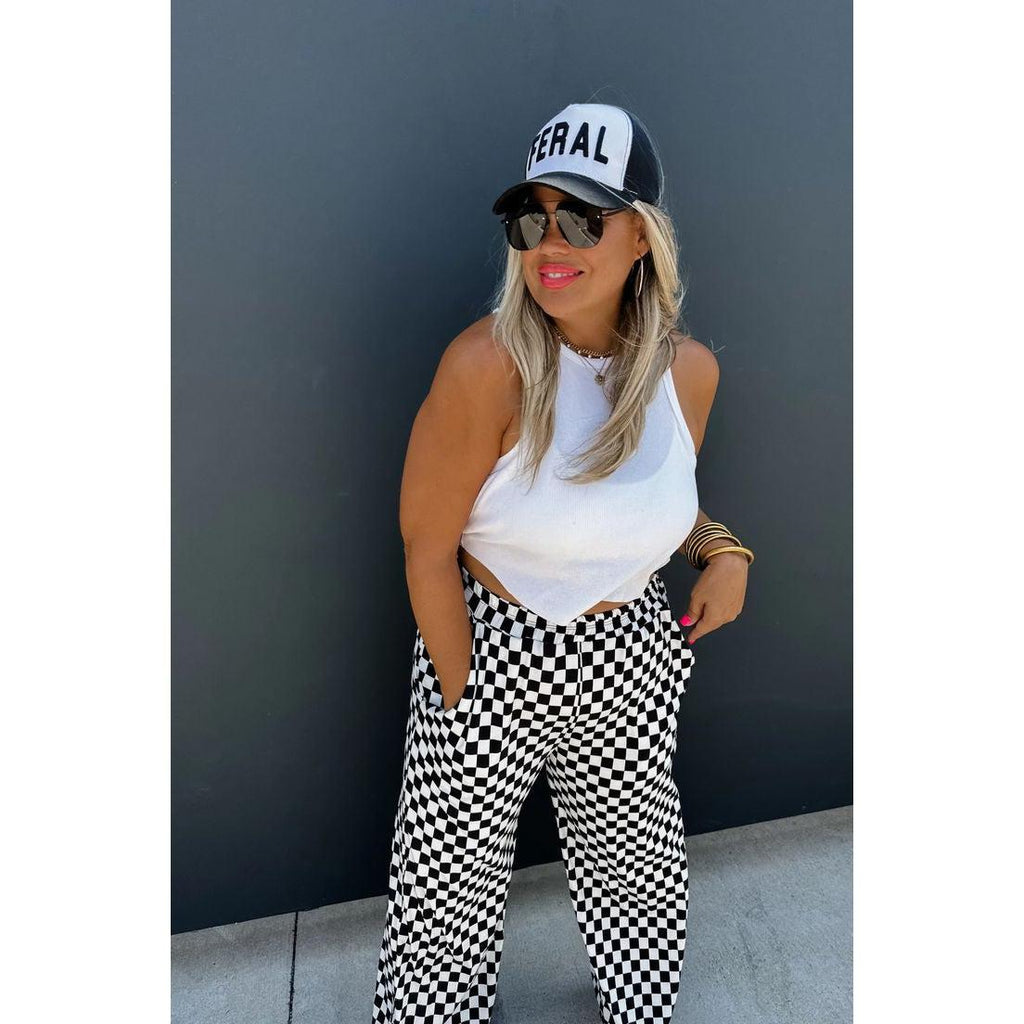 Bold Block Checker Pants (XS-3X)