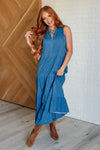 Perfect Choice Denim Maxi Dress (S-XL)