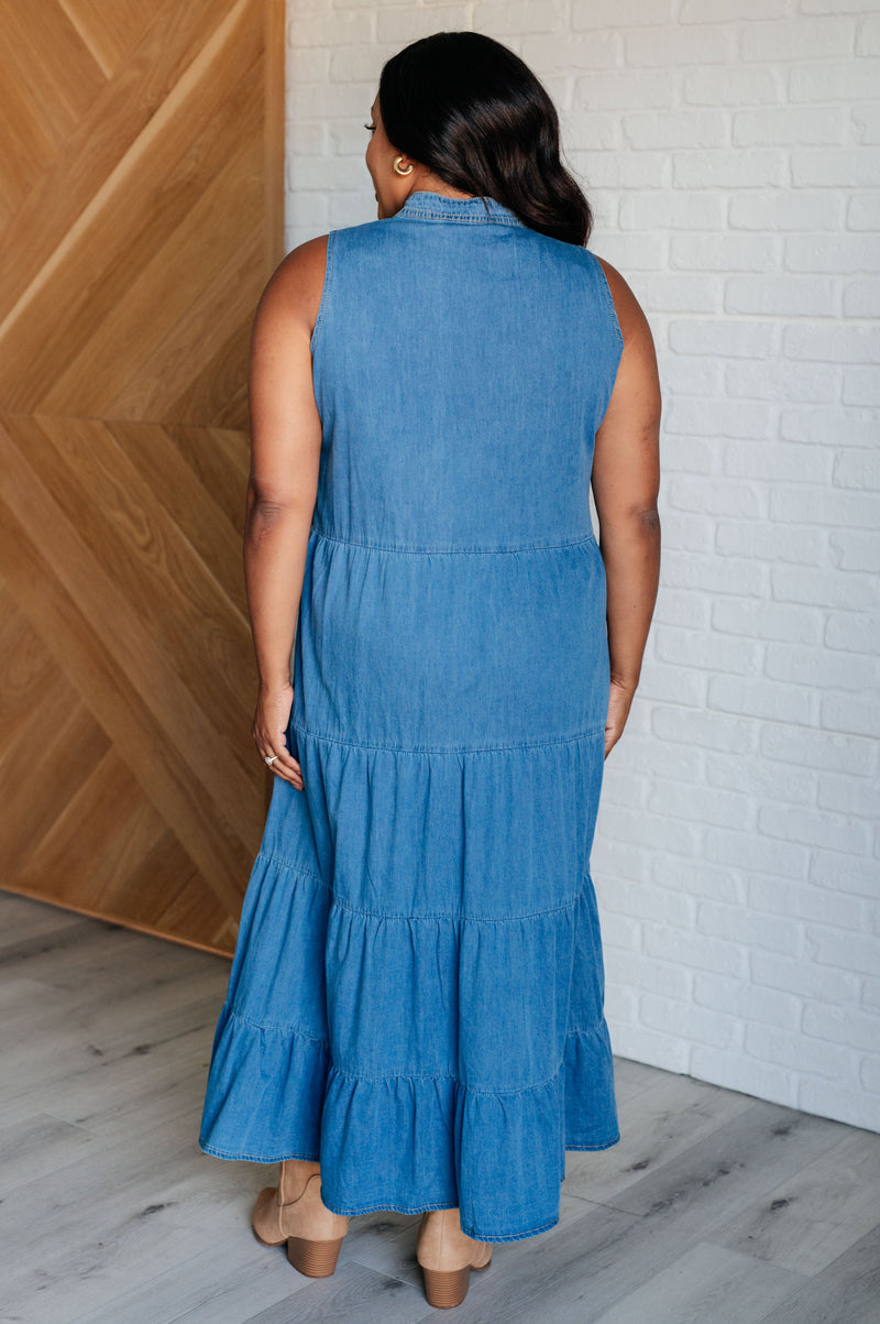 Perfect Choice Denim Maxi Dress (S-XL)