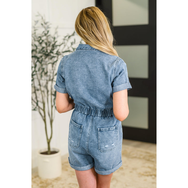 Pleasant and Relevant Denim Romper (S-XL)