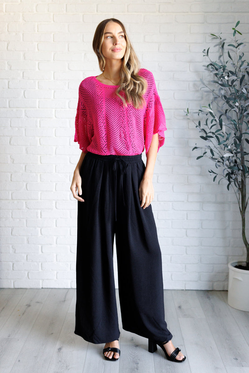 Rather Eventful Open Knit Top (S-3X)