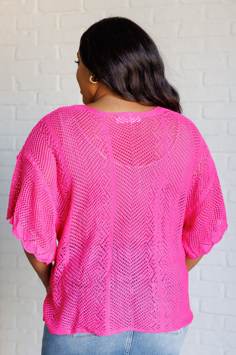 Rather Eventful Open Knit Top (S-3X)