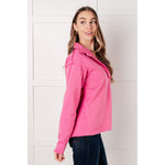 Same Ol' Situation Collared Pullover in Hot Pink (S-3XL)