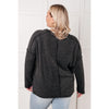 Simply Basic Ribbed Hacci Sweater in Black (S-3X)