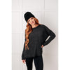 Simply Basic Ribbed Hacci Sweater in Black (S-3X)