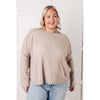 Simply Basic Ribbed Hacci Sweater in H Mocha (S-3X)