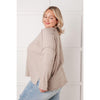 Simply Basic Ribbed Hacci Sweater in H Mocha (S-3X)